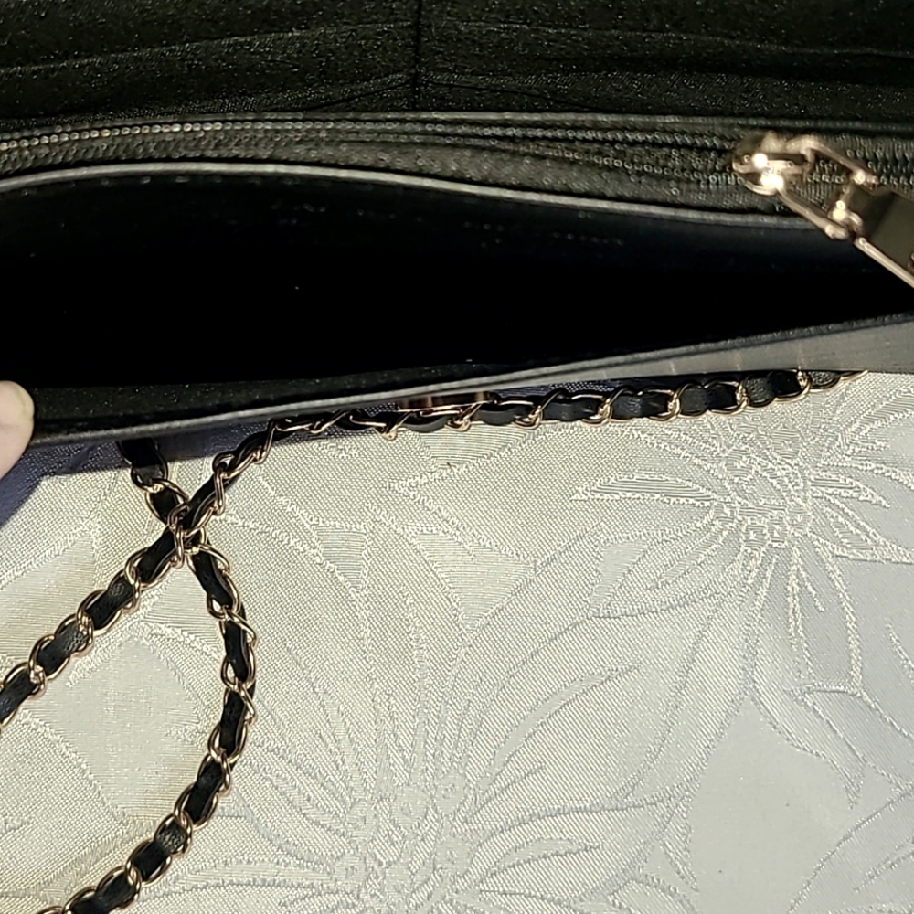 Badgley Mischka Black Crossbody Bag with Gold Accents - Picture 13 of 13